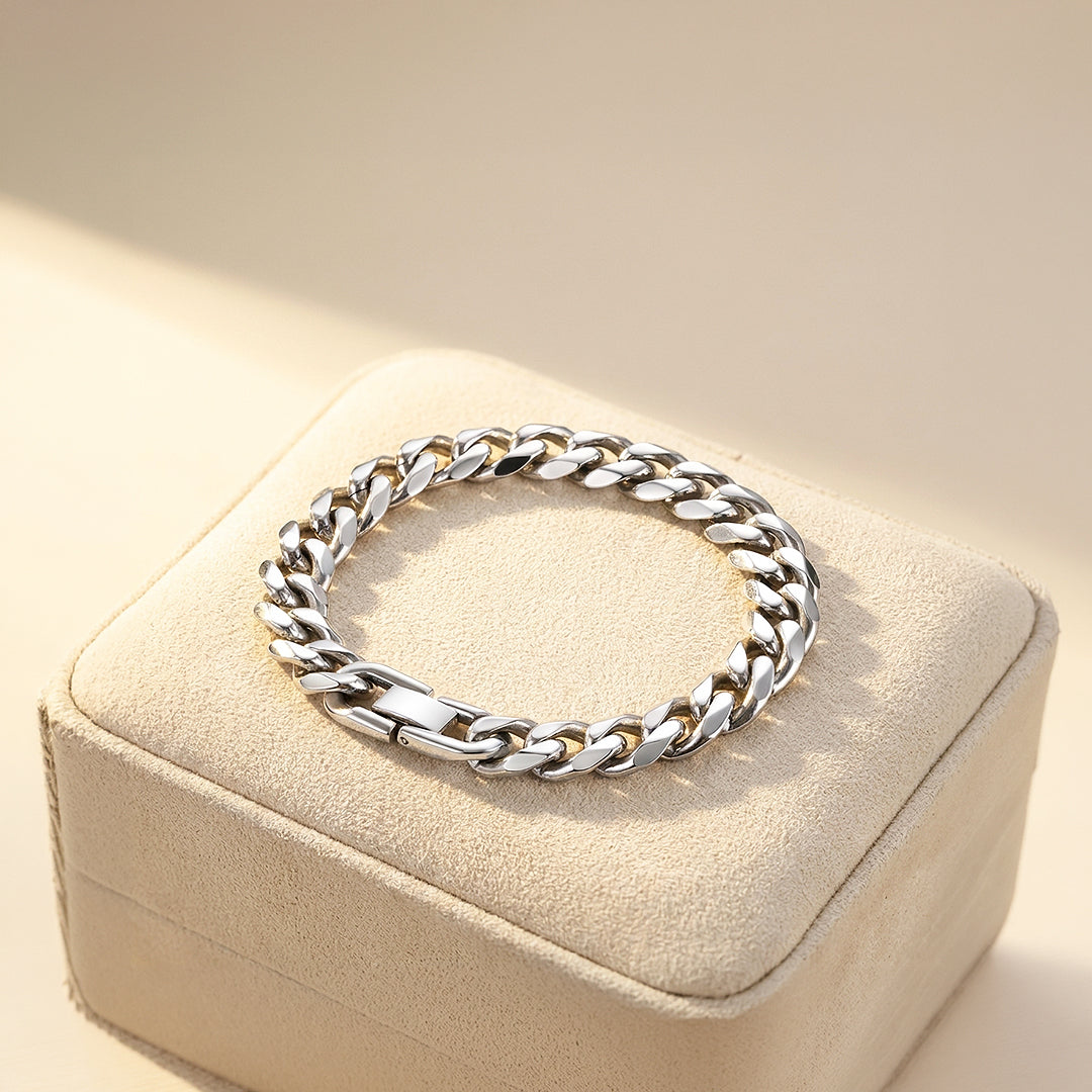 Arthurian Steel | Men's Cuban Link Bracelet