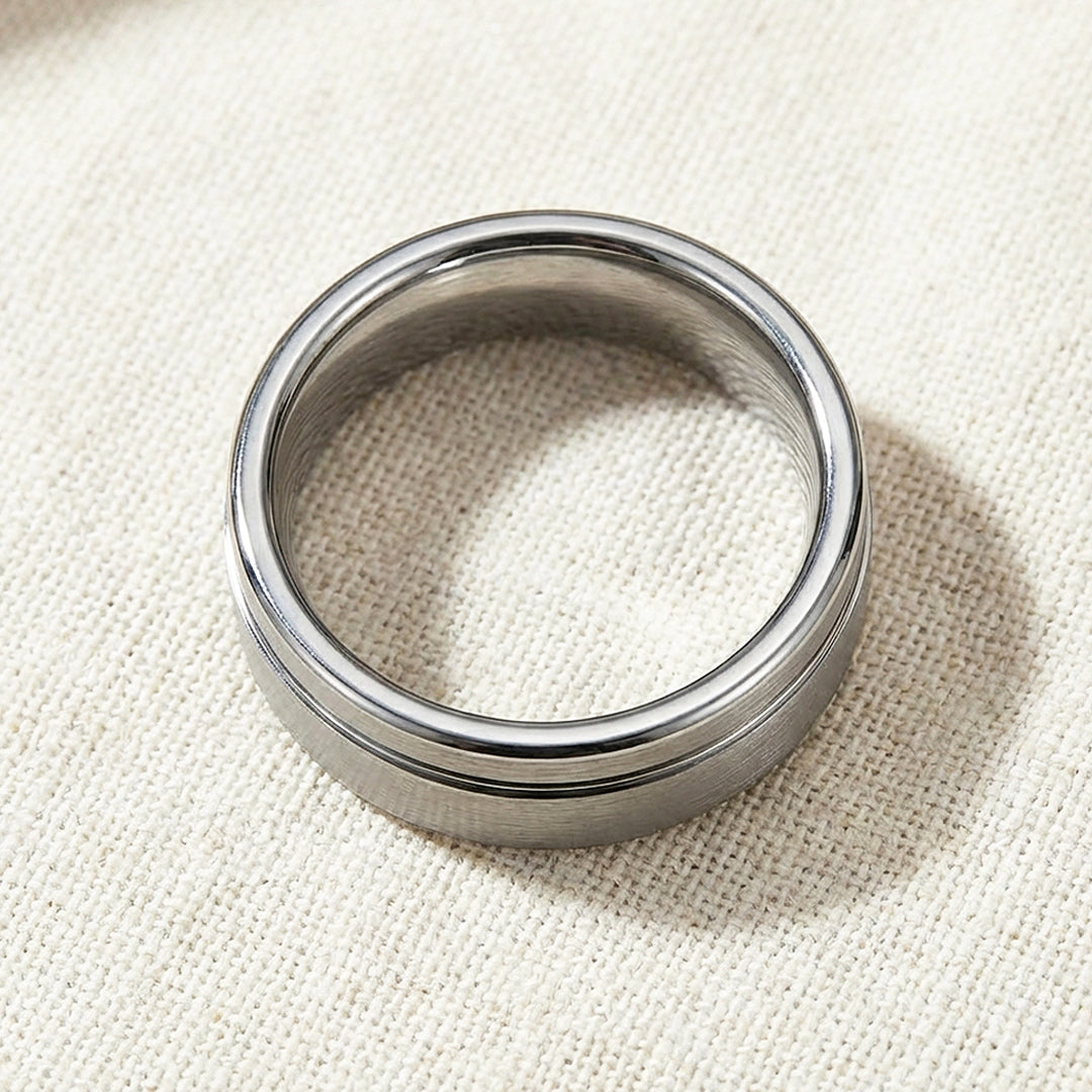 Edge Brushed Tungsten Carbide Ring | Men's Ring