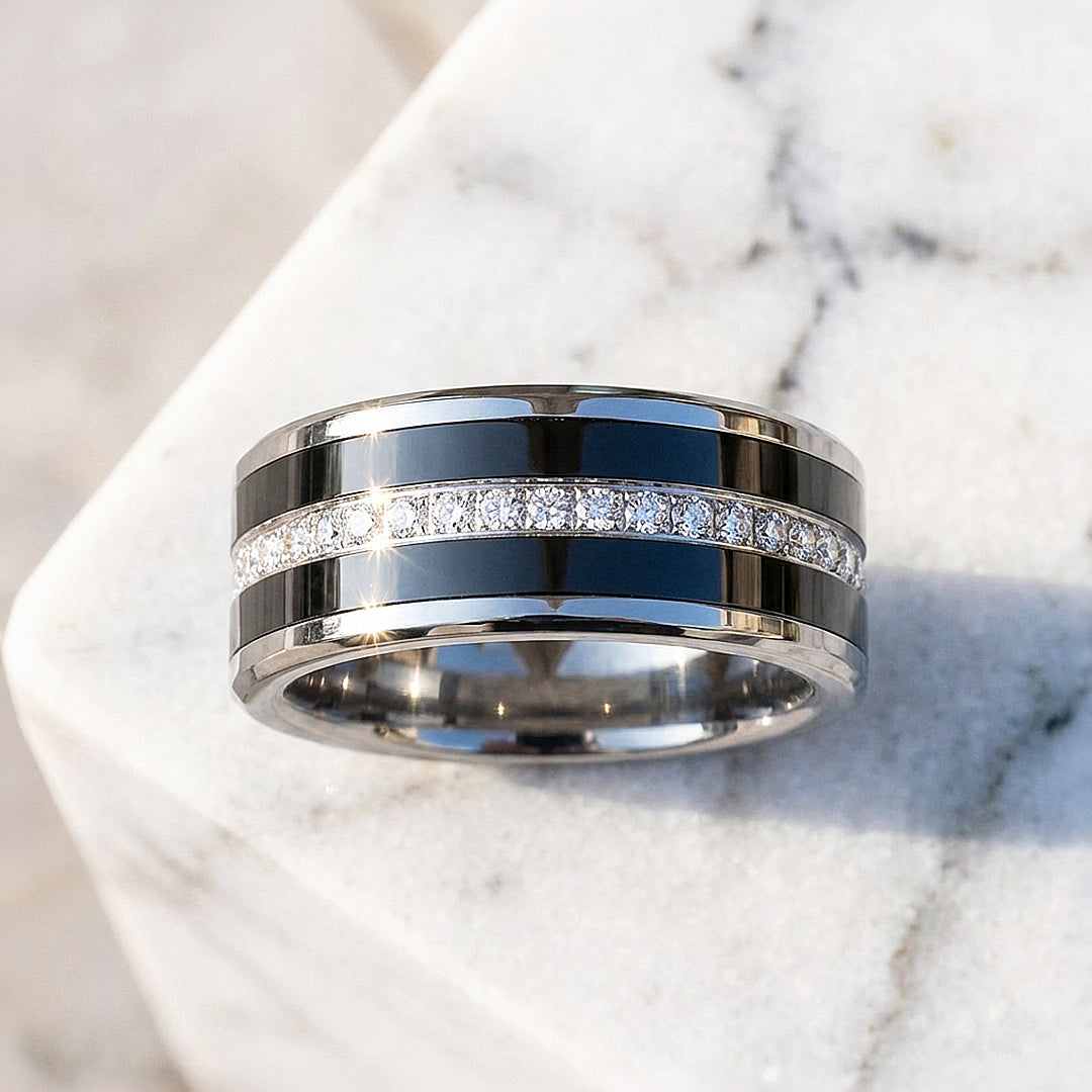 Giovanni Full Eternity Tungsten Carbide Ring | Men's Ring