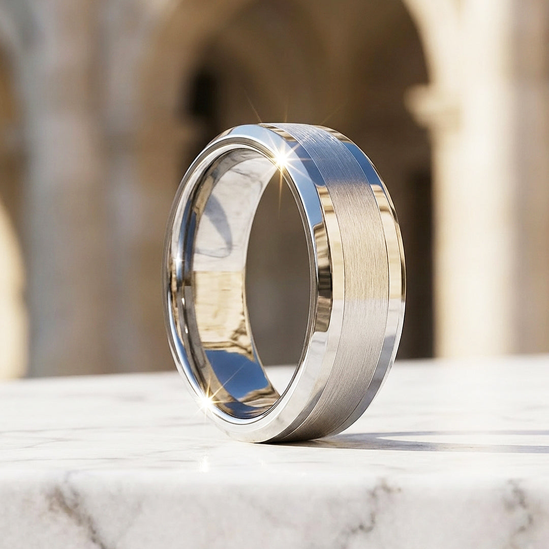 Harold | Brushed Tungsten Carbide Ring | Men's Ring