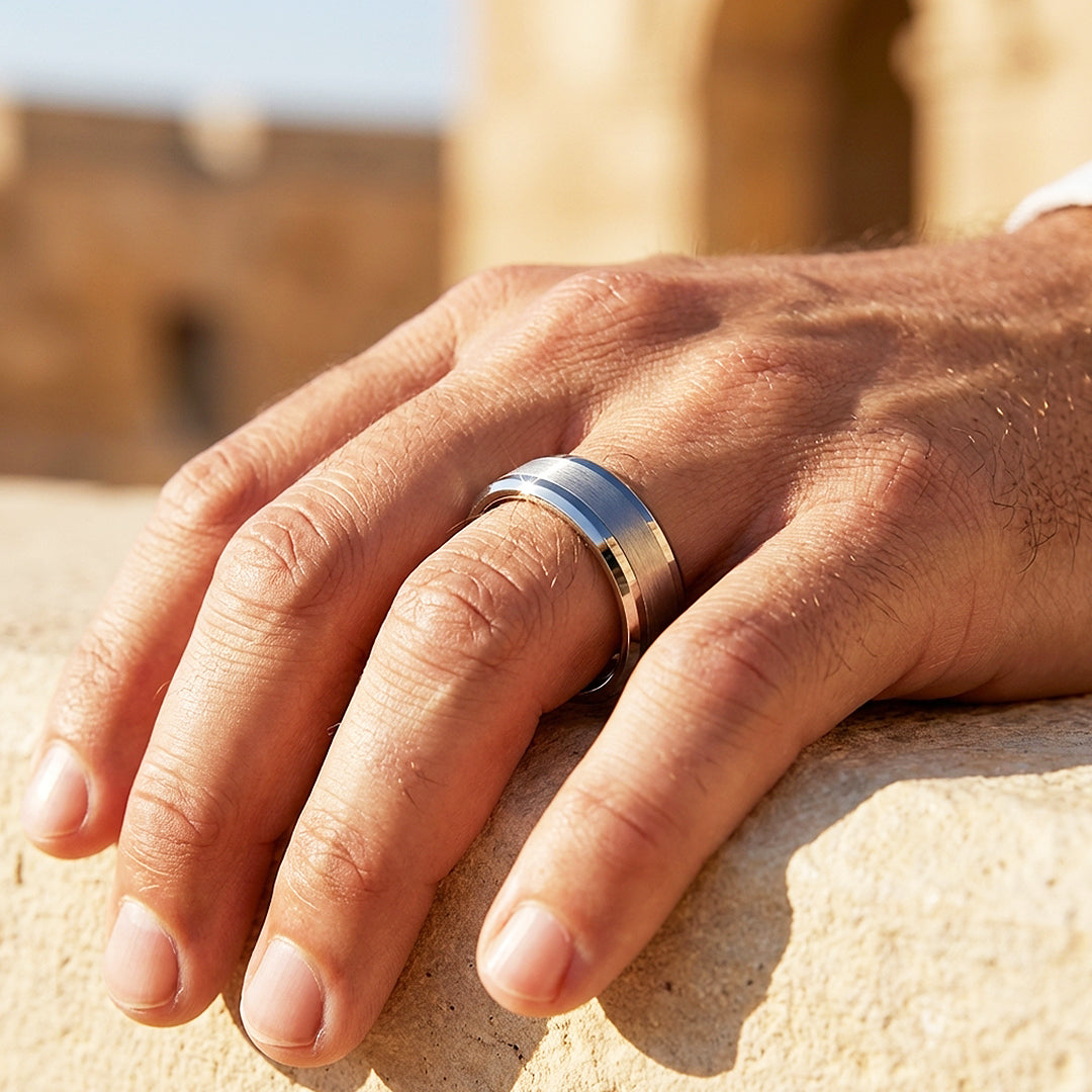 Harold | Brushed Tungsten Carbide Ring | Men's Ring
