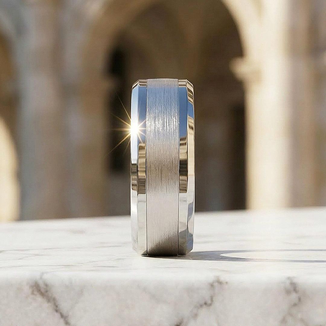 Harold | Brushed Tungsten Carbide Ring | Men's Ring