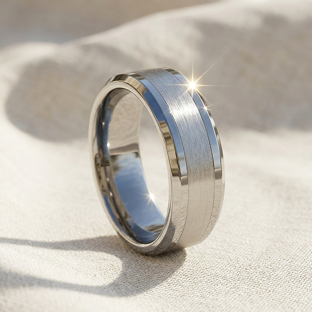 Harold | Brushed Tungsten Carbide Ring | Men's Ring