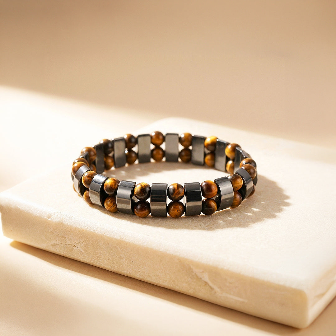 Hematite Confidence | Men's Beaded Bracelet