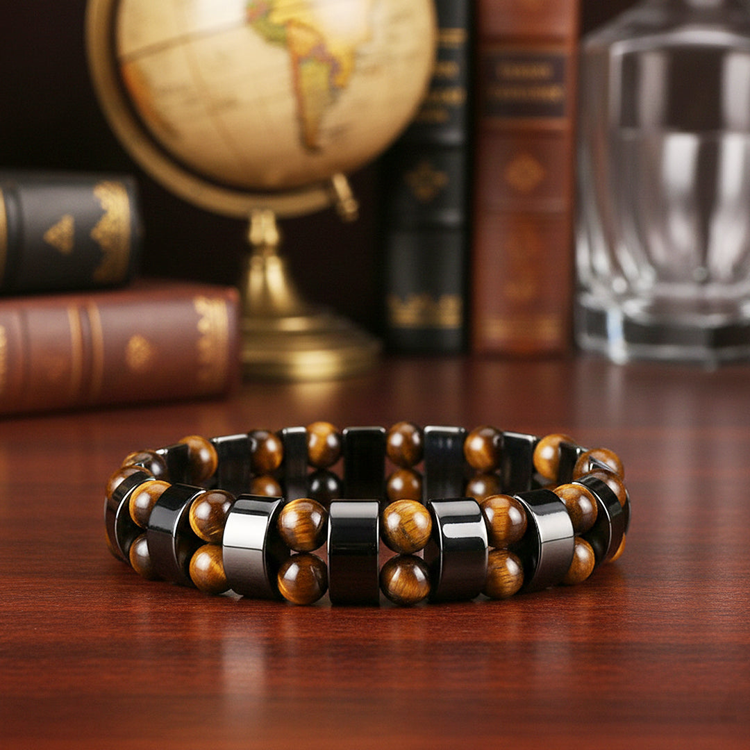 Hematite Confidence | Men's Beaded Bracelet