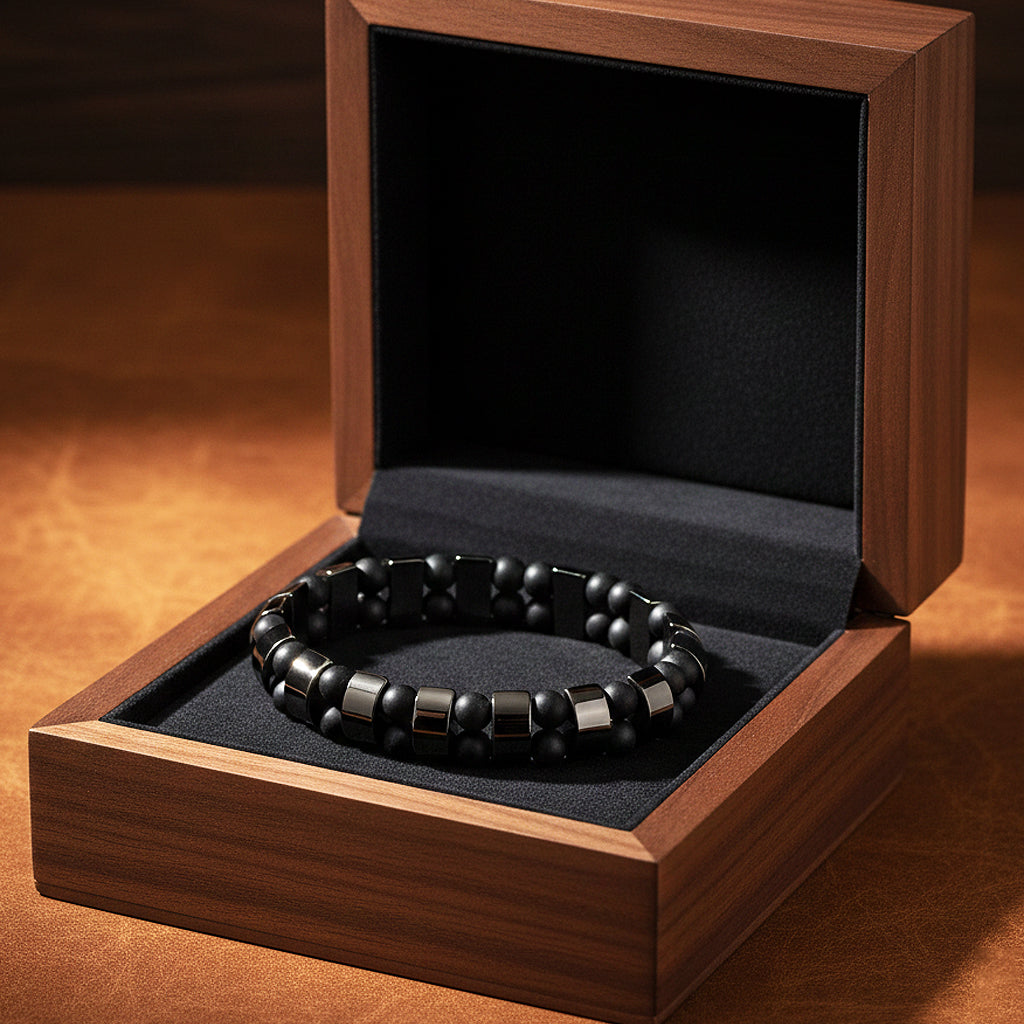 Hematite Focus | Men's Beaded Bracelet