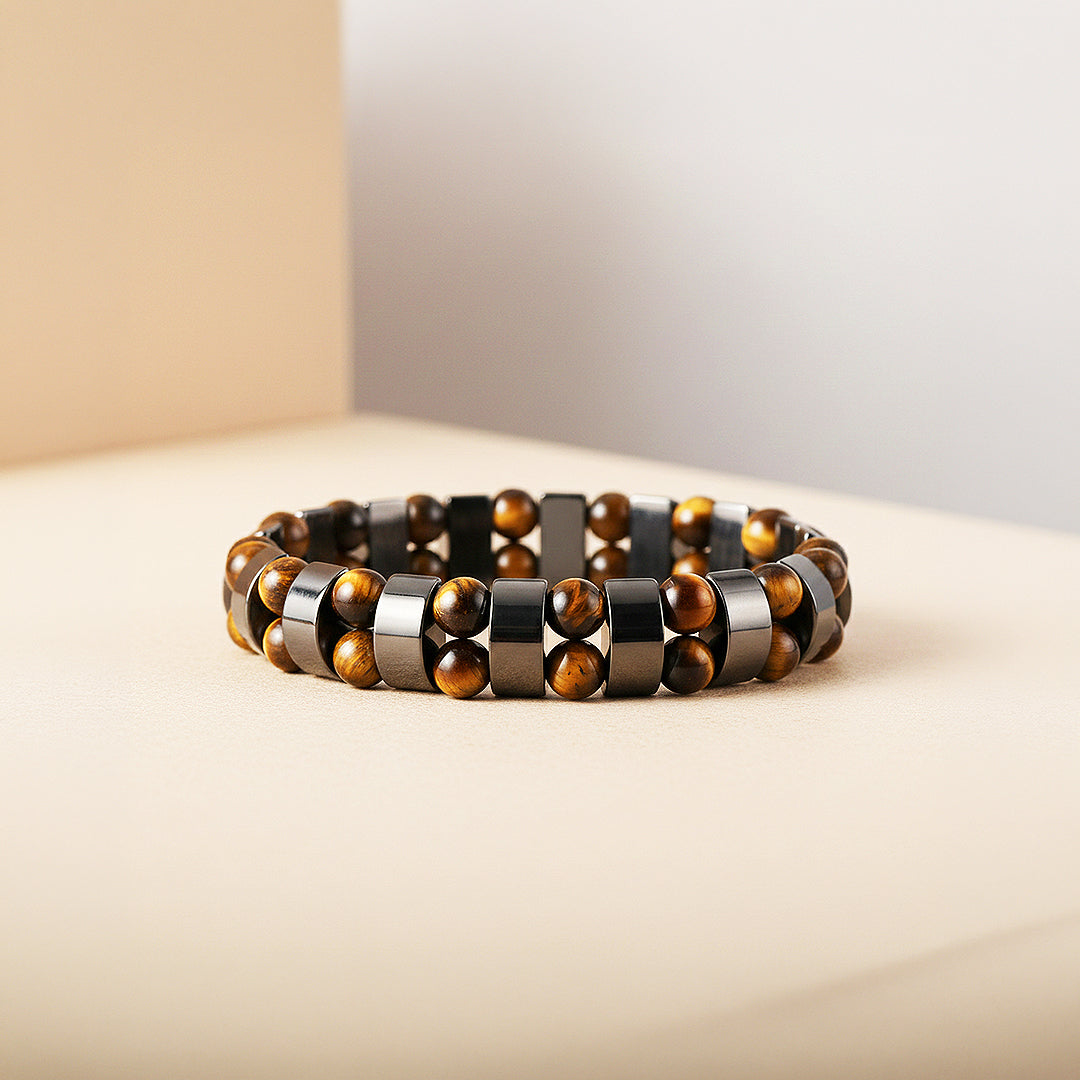 Hematite Confidence | Men's Beaded Bracelet