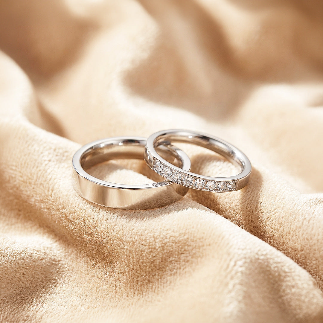 Lennan | Pavé & Minimalist Wedding Band