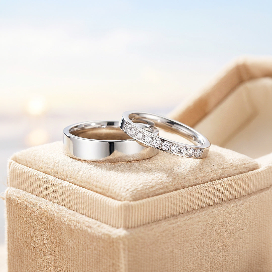 Lennan | Pavé & Minimalist Wedding Band