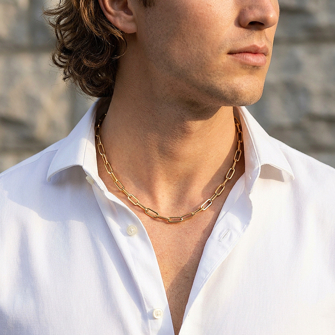 Paperclip Link Chain | Men's Necklace | MN1087