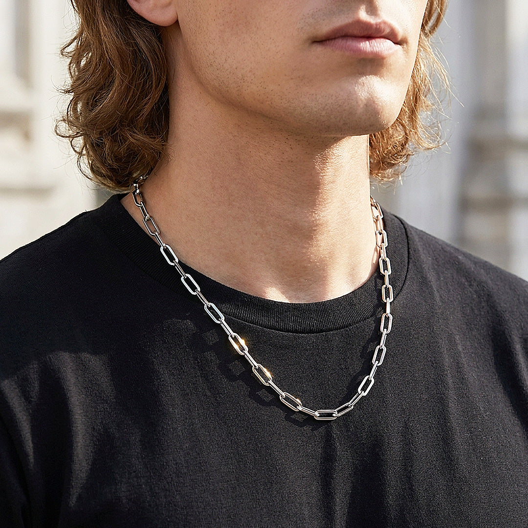 Paperclip Link Chain | Men's Necklace | MN1087