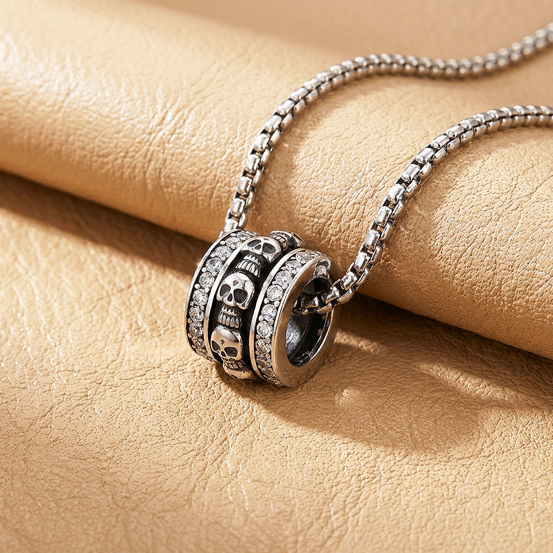 Skull Barrel Pendant | Men's Necklace | MN1089