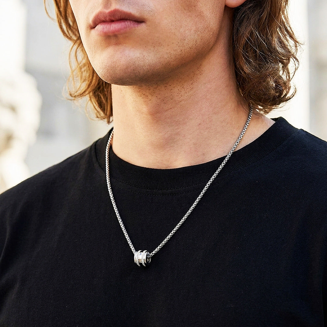 Stone Barrel Pendant | Men's Necklace | MN1090