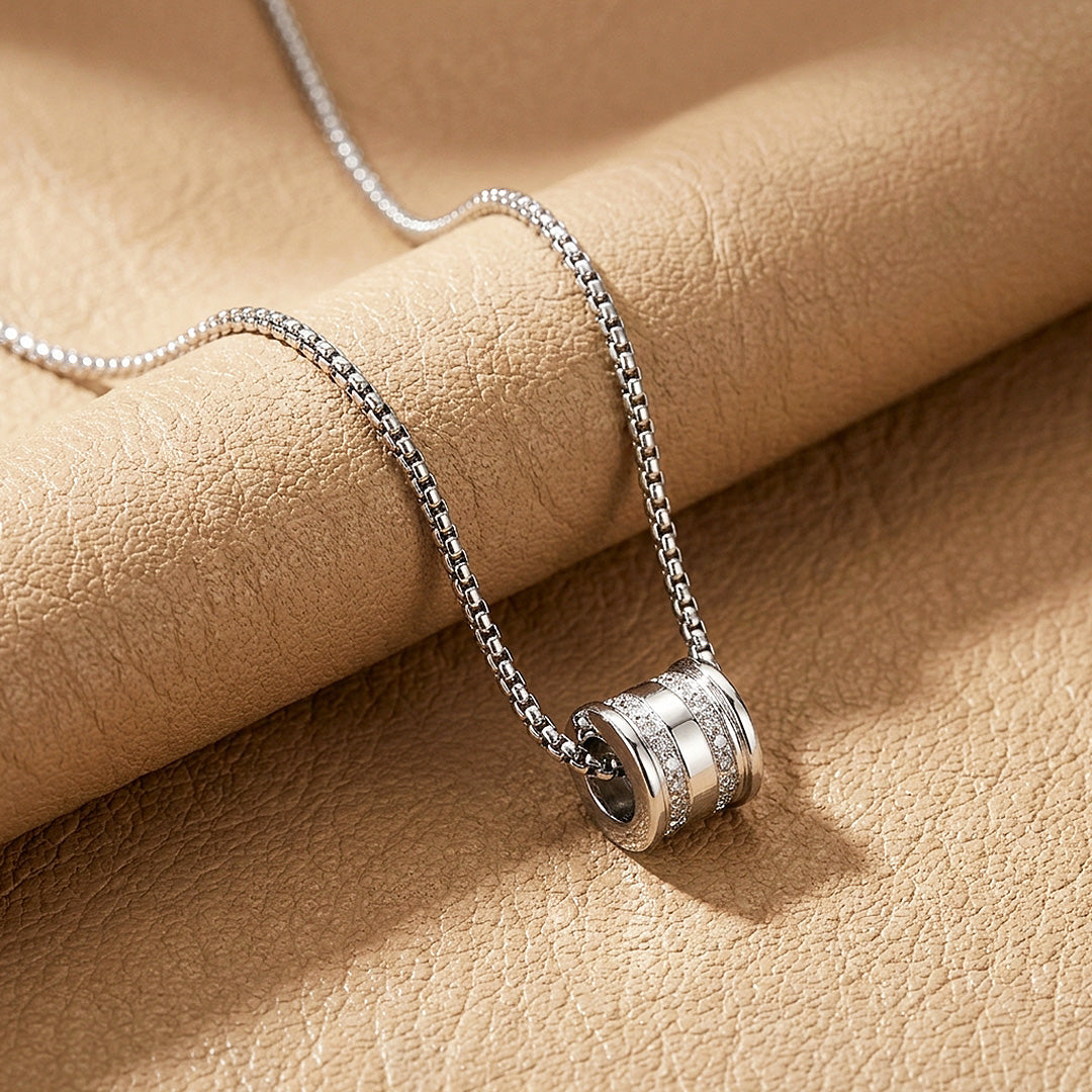 Stone Barrel Pendant | Men's Necklace | MN1090