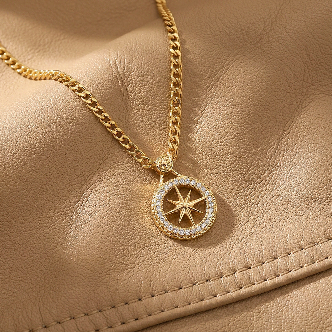 North Star Compass Pendant | Men's Necklace | MN1095