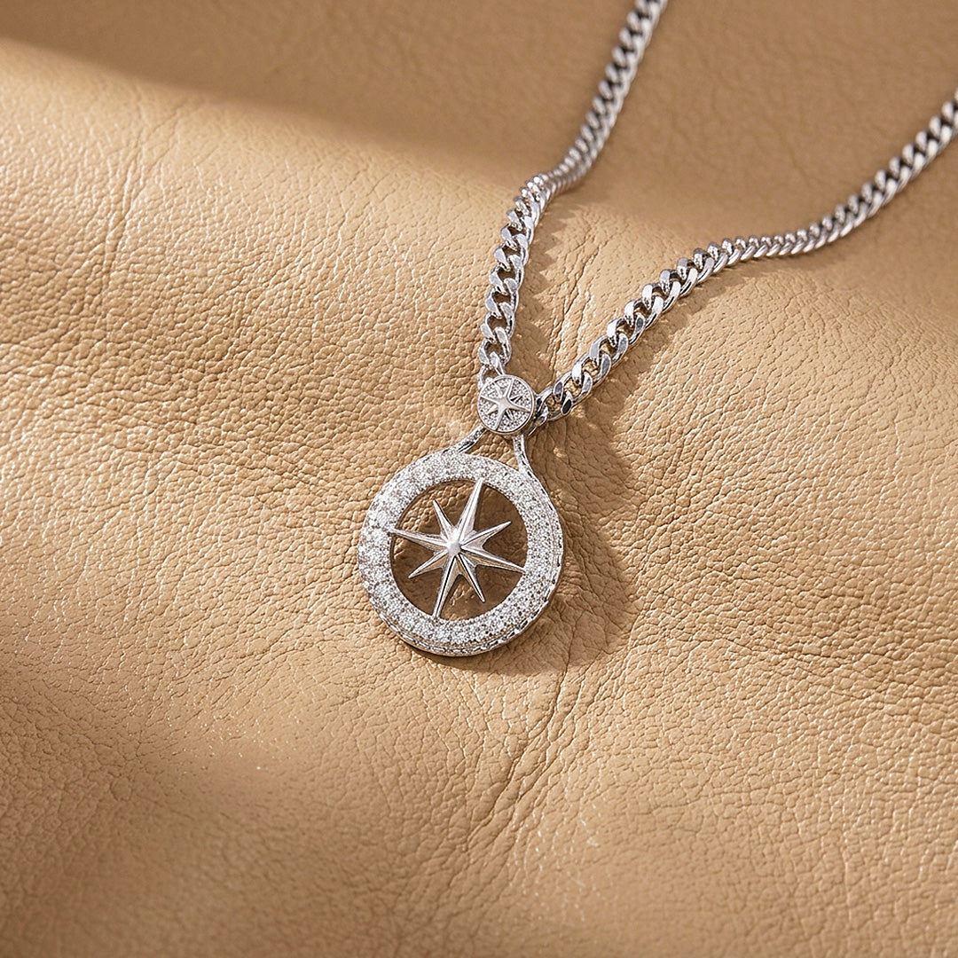 North Star Compass Pendant | Men's Necklace | MN1095