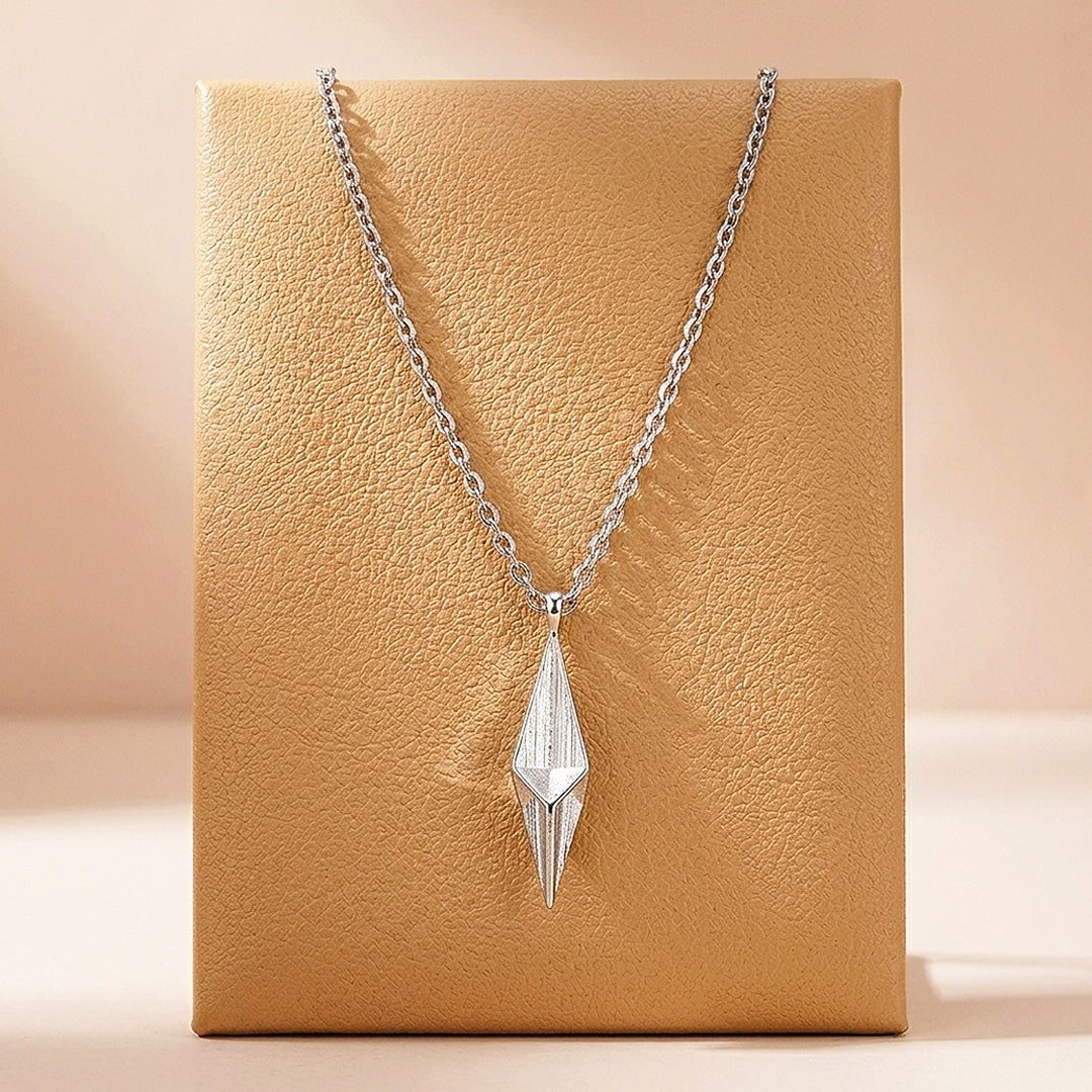 3D Geometric Diamond Pendant | Men's Necklace | MN1105