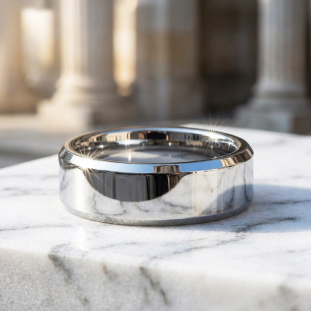 Paladin | Polished Tungsten Carbide Ring | Men's Ring