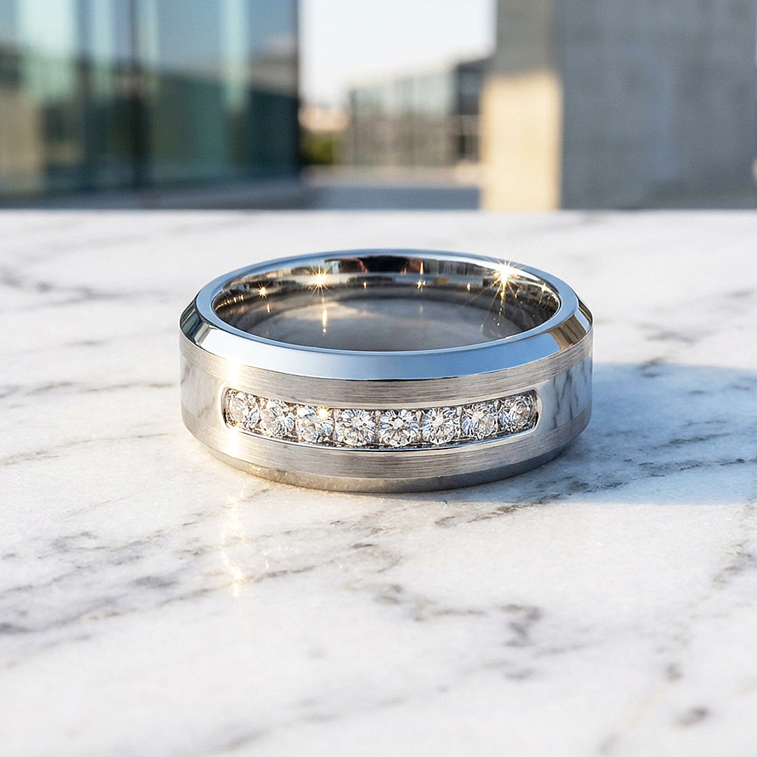 Paxton | Brushed Tungsten Carbide Ring | Men's Ring