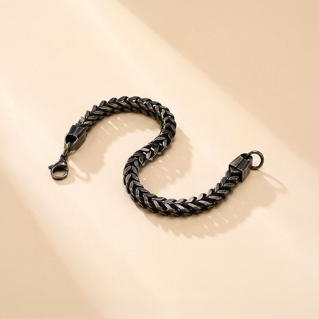 The Dark Night | Men's Black Franco Chain Bracelet