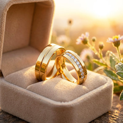 Adoration | Grooved and Channel-Set Wedding Band
