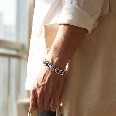 Arthurian Steel | Men's Cuban Link Bracelet