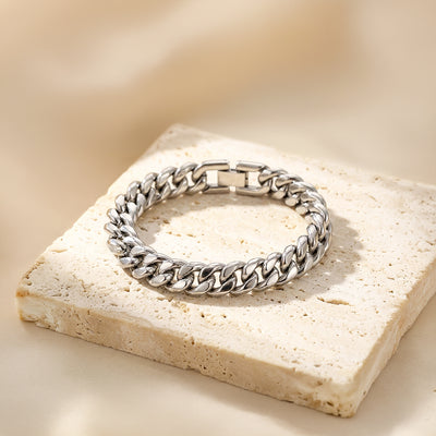 Arthurian Steel | Men's Cuban Link Bracelet