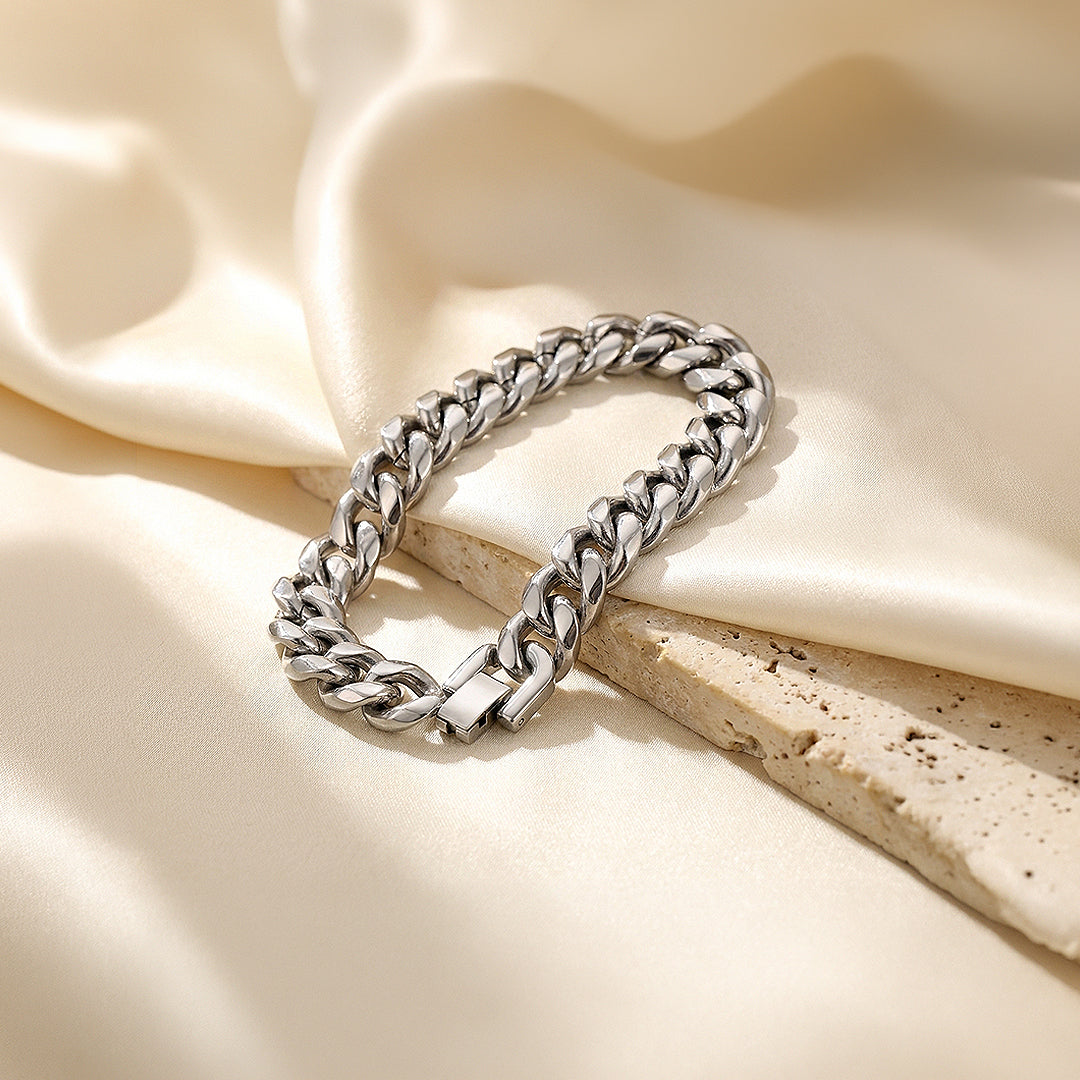Arthurian Steel | Men's Cuban Link Bracelet