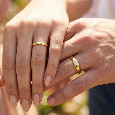 Aurist | Faceted Tungsten Couple Rings | Wedding Bands