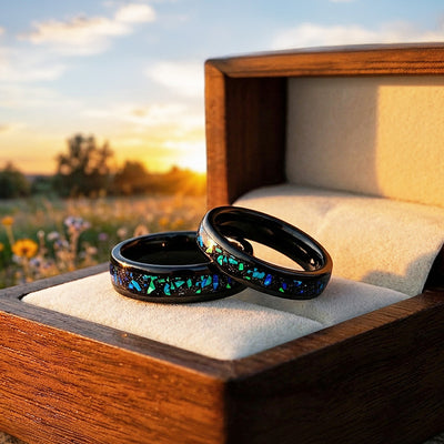 Avatar | Tungsten Couple Rings | Black Wedding Bands