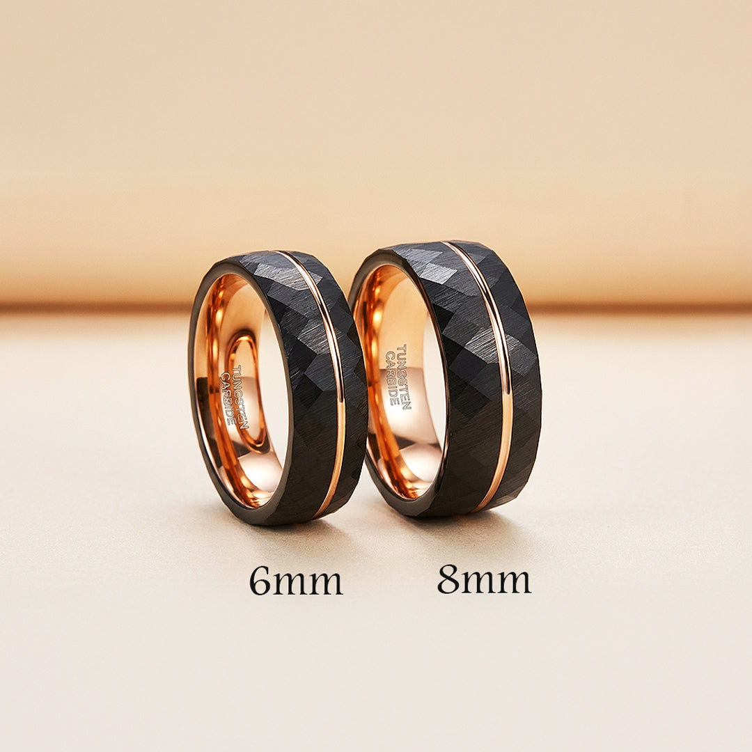Chambers | Tungsten Couple Rings | Black Wedding Bands