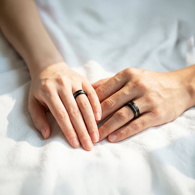 Chambers | Tungsten Couple Rings | Black Wedding Bands