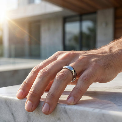 Classic Silver | Polished Tungsten Carbide Ring | Men's Ring