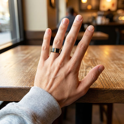 Conrad Brushed Gold Tungsten Carbide Ring | Men's Ring