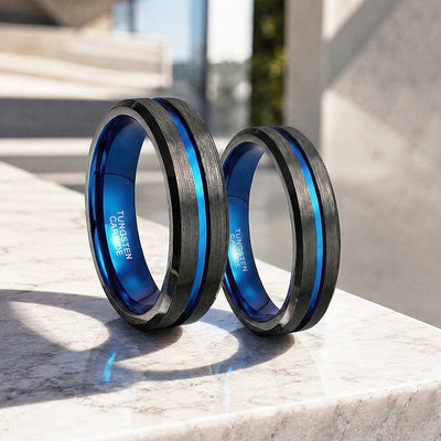 Earric | Brushed Channel Tungsten Carbide Ring | Men's Ring