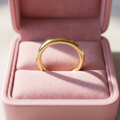 Eternal Gold Polished Tungsten Carbide Ring