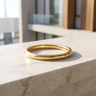 Eternal Gold Polished Tungsten Carbide Ring