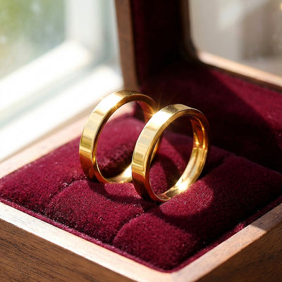 Eternal Link Gold | High-Polished Classic Flat Wedding Band