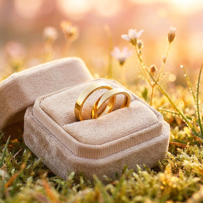 Eternal Link Gold | High-Polished Classic Flat Wedding Band