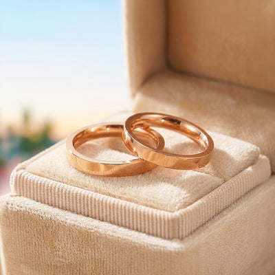Eternal Link Rose Gold | High-Polished Classic Flat Wedding Band