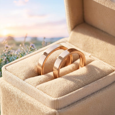 Eternal Link Rose Gold | High-Polished Classic Flat Wedding Band