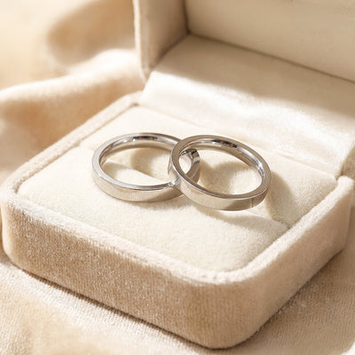 Eternal Link Silver | High-Polished Classic Flat Wedding Band