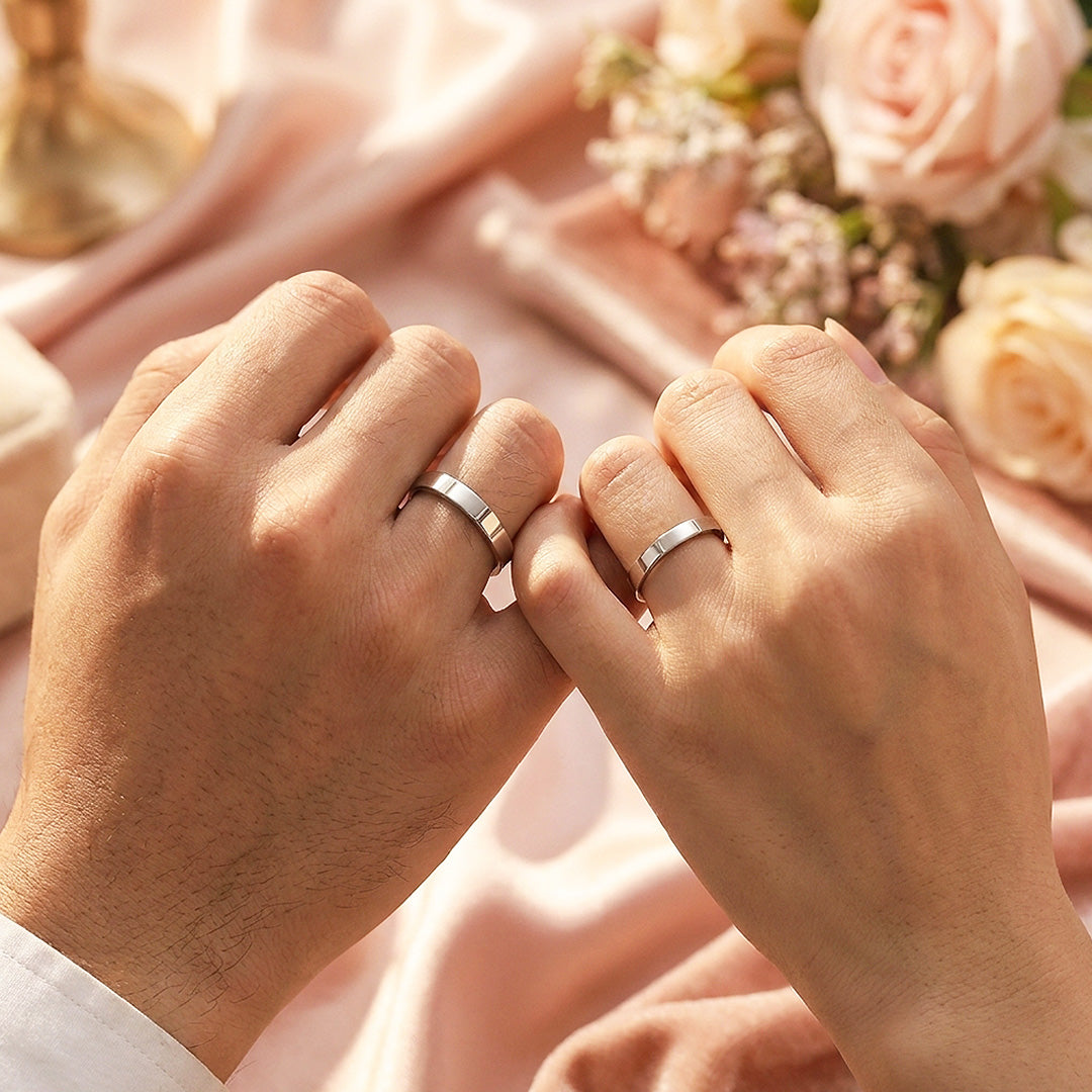 Eternal Link Silver | High-Polished Classic Flat Wedding Band