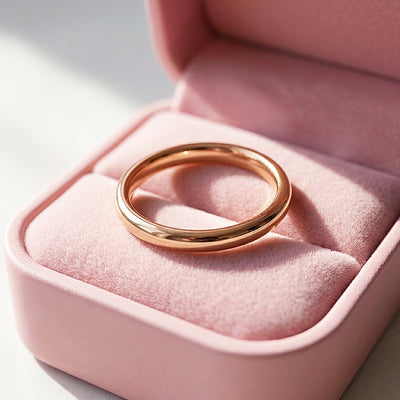 Eternal Rose Gold Polished Tungsten Carbide Ring