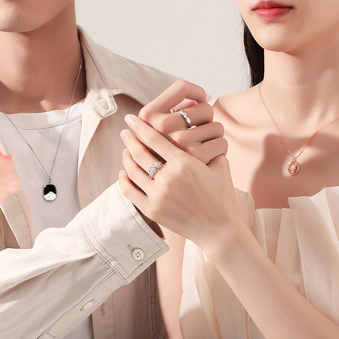 Fuji Blossom Couple Necklaces