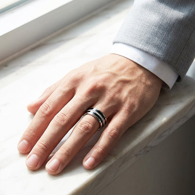 Giovanni Full Eternity Tungsten Carbide Ring | Men's Ring