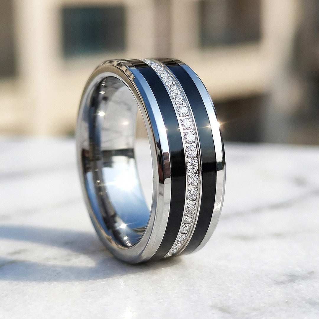 Giovanni Full Eternity Tungsten Carbide Ring | Men's Ring
