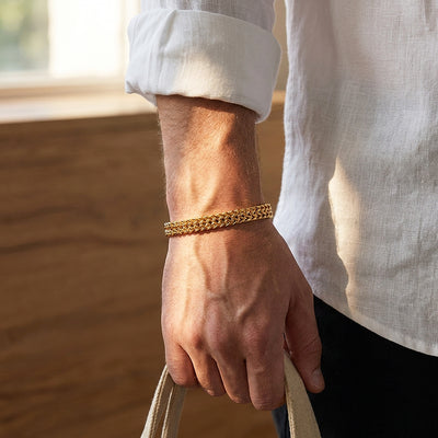 Golden Dragon Scales | Men's Chain Bracelet