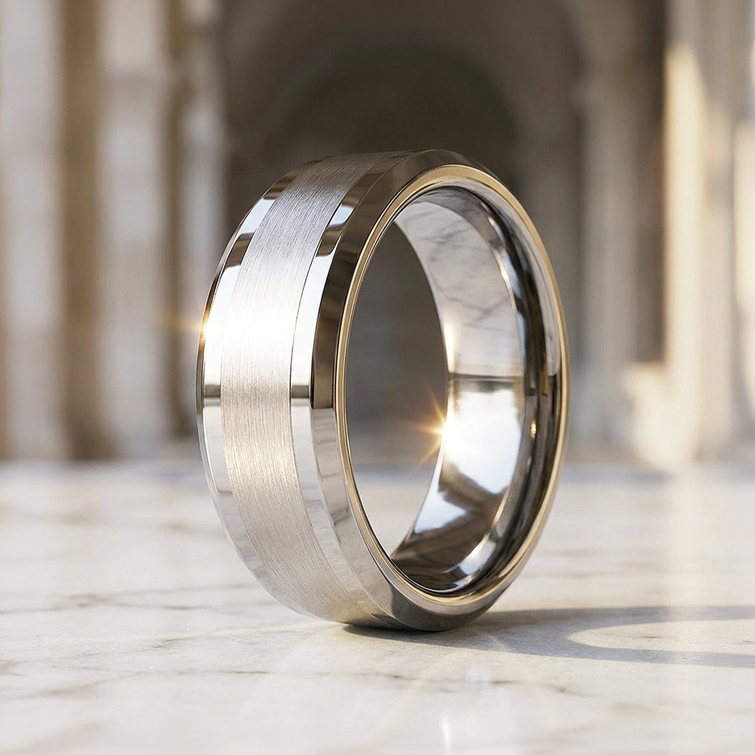 Harold | Brushed Tungsten Carbide Ring | Men's Ring