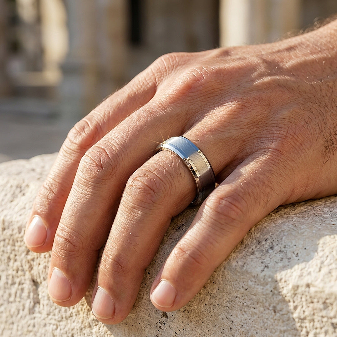 Harold | Brushed Tungsten Carbide Ring | Men's Ring